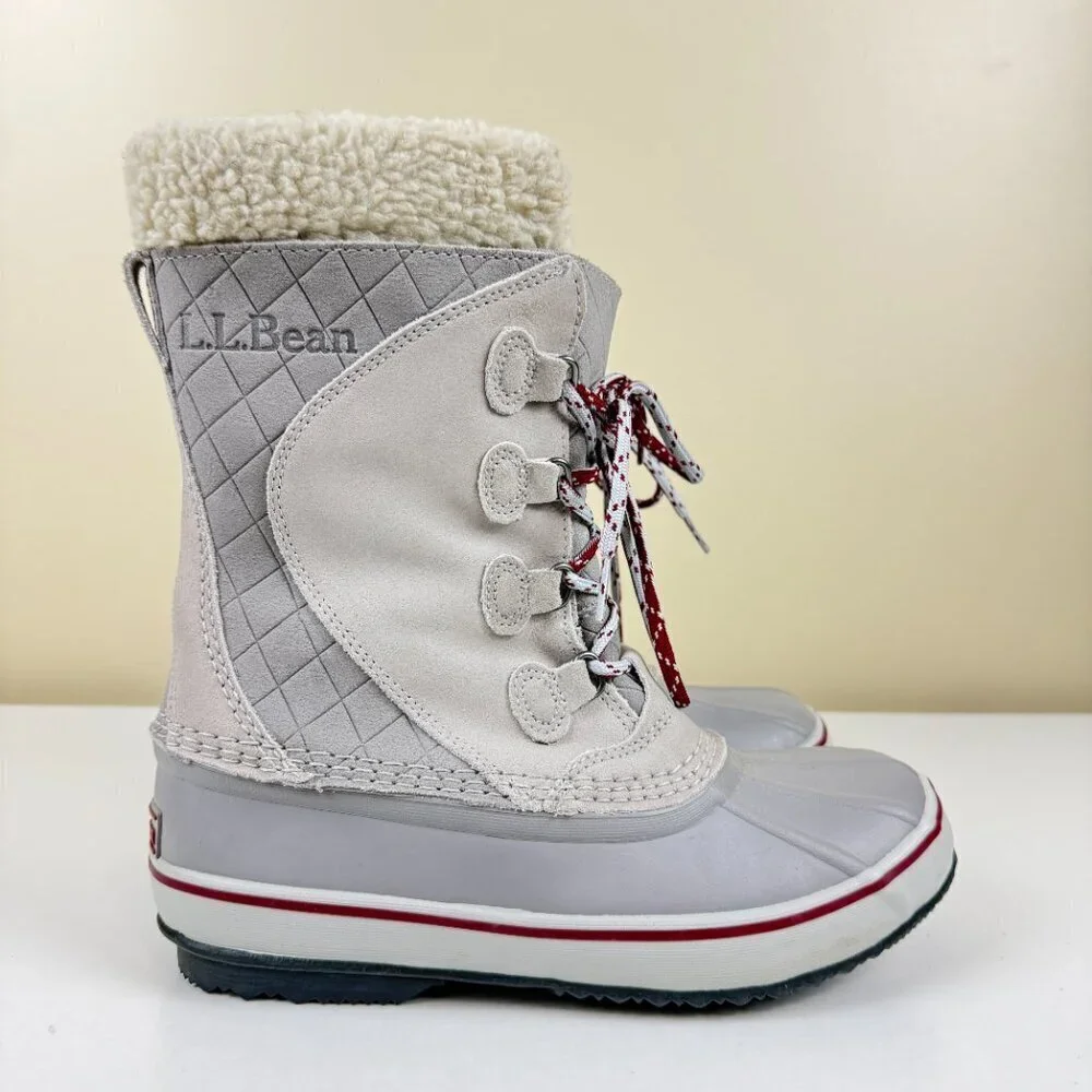 EUC L.L. Bean Insulated Lace Up Waterproof Winter Boots